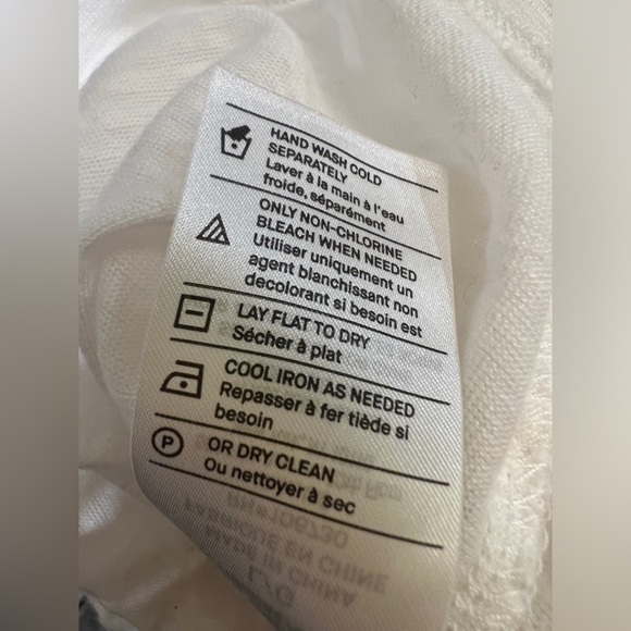 Vince 100% Linen Double V-Neck Camisole Tank White Large EUC - Picture 5 of 8